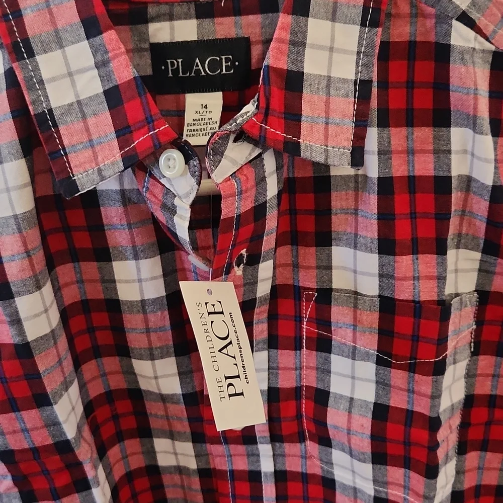 Children's Place Plaid Full sleeves shirt Size XL